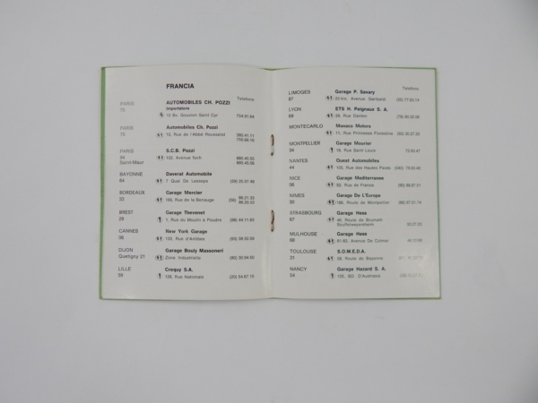 Ferrari 1972 Dealer Directory