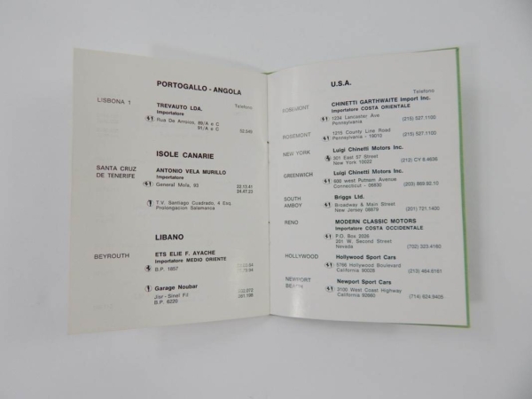 Ferrari 1972 Dealer Directory