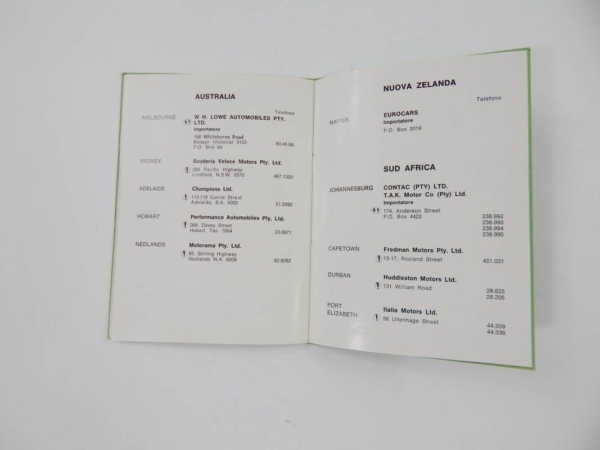 Ferrari 1972 Dealer Directory