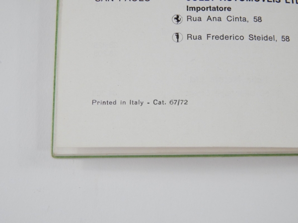Ferrari 1972 Dealer Directory