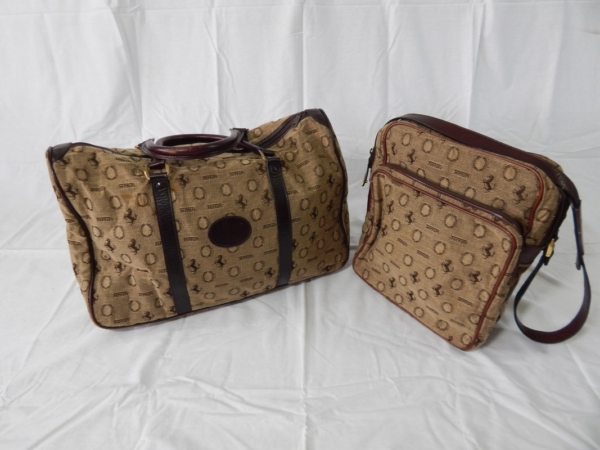 Ferrari Cavallino Print Luggage Set 1970s 1980s