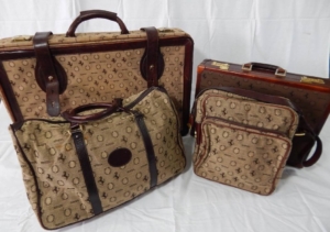 Ferrari Cavallino Print Luggage Set 1970s 1980s