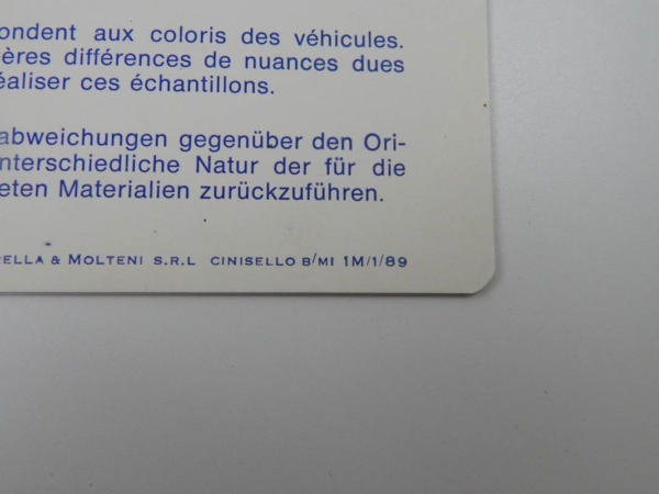 Ferrari 1980s Glasurit Paint Sample Swatch