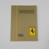 Ferrari 1981 Dealer Directory “Servizi Vendita E Assistenza” 208 308 400 Mondial