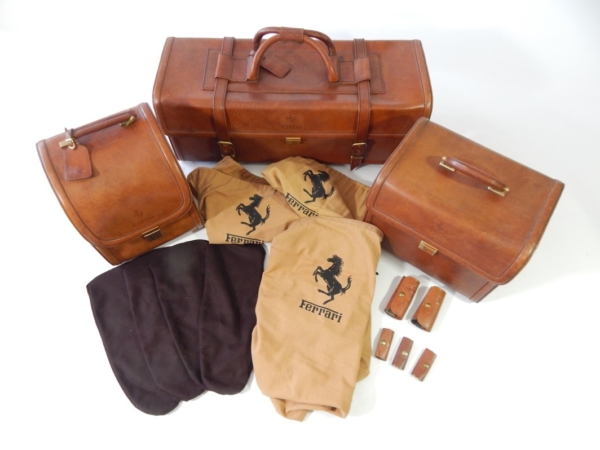 Ferrari 208 Turbo Complete 3 Piece Schedoni Leather Luggage Set