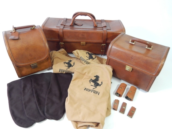 Ferrari 208 Turbo Complete 3 Piece Schedoni Leather Luggage Set