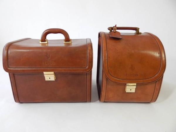 Ferrari 208 Turbo Complete 3 Piece Schedoni Leather Luggage Set