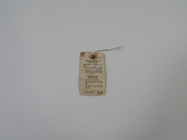 Ferrari 246 Dino 308 Veglia Borletti Clock Tag Instructions