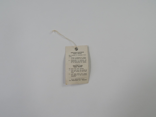 Ferrari 246 Dino 308 Veglia Borletti Clock Tag Instructions