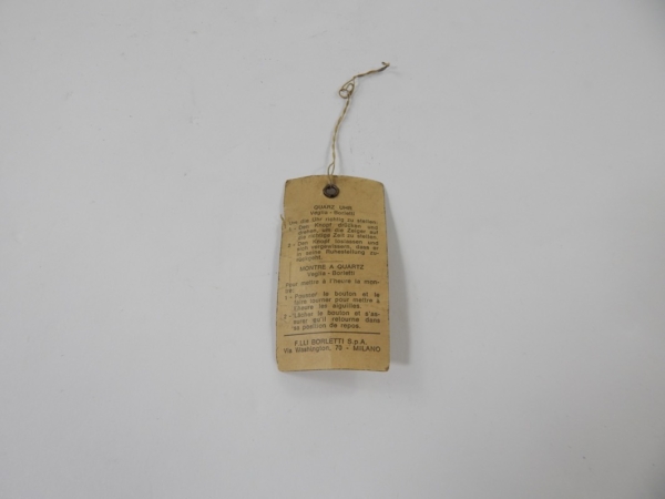 Ferrari 246 Dino 308 Veglia Borletti Clock Tag Instructions