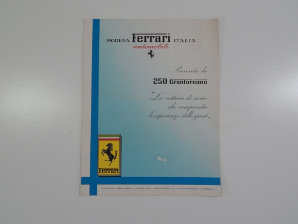 Ferrari 250 Granturismo Sales Brochure