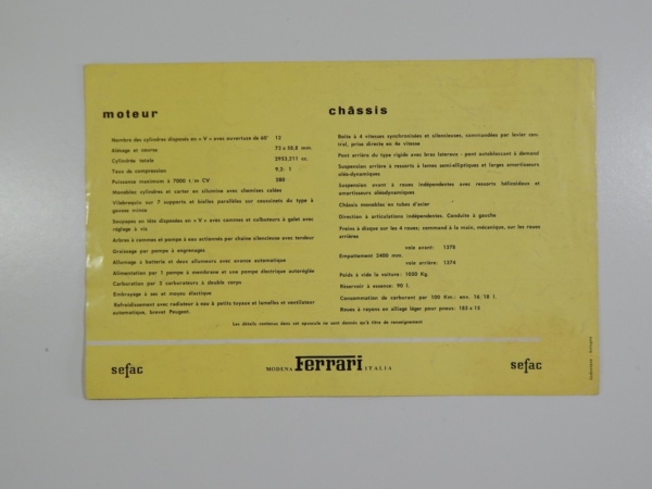Ferrari 250 California Spyder Sales Brochure
