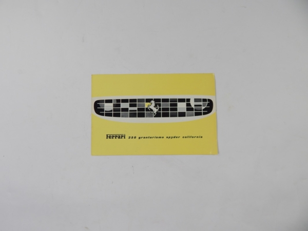 Ferrari 250 California Spyder Sales Brochure French