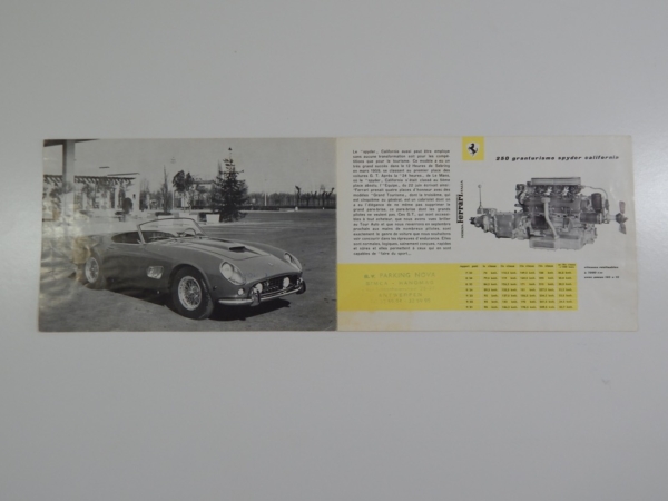 Ferrari 250 California Spyder Sales Brochure