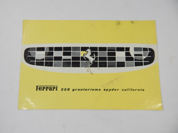 Ferrari 250 California Spyder Sales Brochure Italian