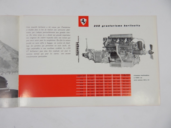 Ferrari 250 Granturismo Berlinetta SWB Sales Brochure French