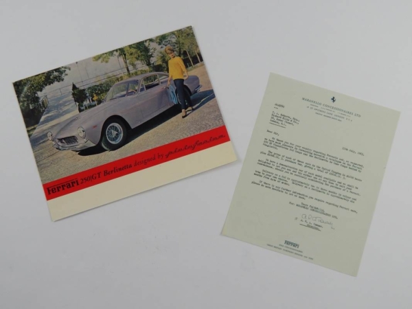 Ferrari 250 Lusso Sales Brochure
