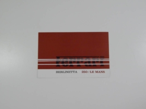 Ferrari 250LM Le Mans Sales Brochure
