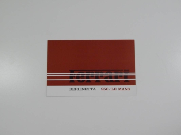 Ferrari 250LM Le Mans Sales Brochure