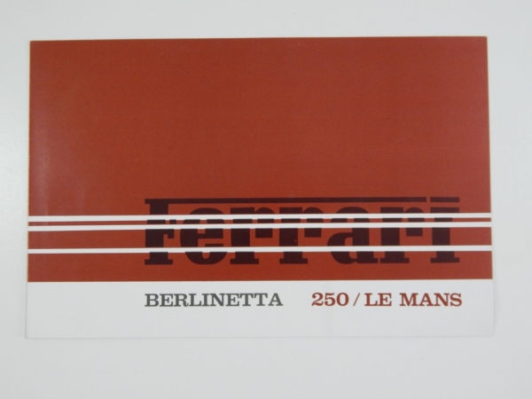 Ferrari 250LM Le Mans Sales Brochure