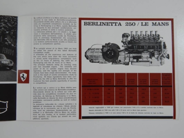 Ferrari 250LM Le Mans Sales Brochure