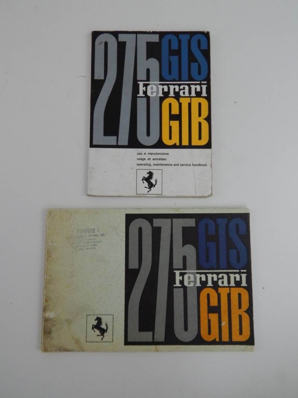 Ferrari 275 GTB GTS Owner’s & Parts Manual Handbook