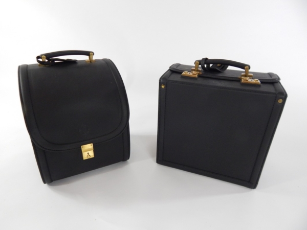 Ferrari 308 328 Schedoni Leather Luggage Set Black