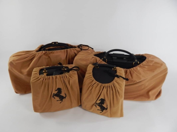 Ferrari 308 328 Schedoni Leather Luggage Set Black