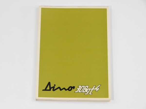 Ferrari 308 GT4 Dino Owner's Manual Handbook