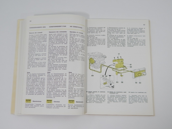 Ferrari 308 GT4 Dino Owner's Manual Handbook
