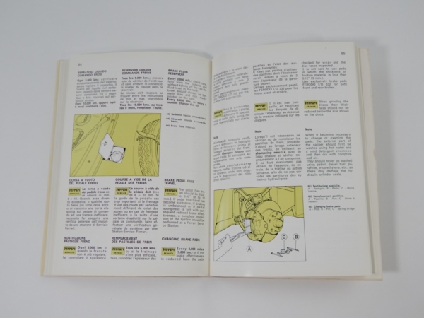 Ferrari 308 GT4 Dino Owner's Manual Handbook