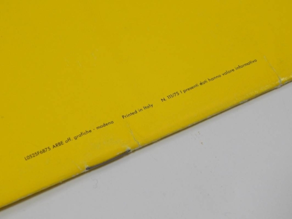 Ferrari 308 GTB Fibreglass Sales Brochure