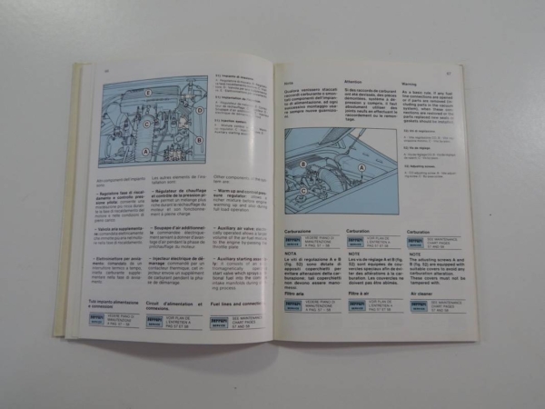 Ferrari 308 Euro Spec Quattrovalvole QV Owner’s Manual