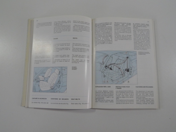 Ferrari 308 Euro Spec Quattrovalvole QV Owner’s Manual
