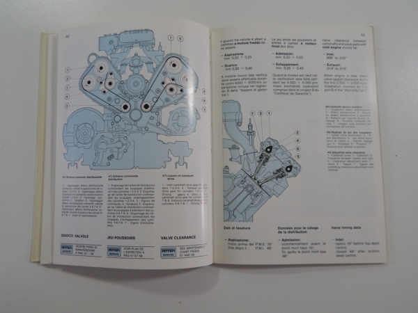 Ferrari 308 Euro Spec Quattrovalvole QV Owner’s Manual
