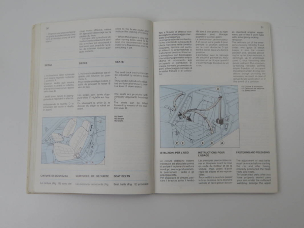 Ferrari 308 QV Owner’s Manual Euro Spec