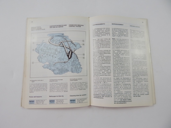 Ferrari 308 QV Quattrovalvole Euro Spec Owner's Manual