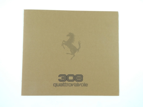 Ferrari 308 QV Quattrovalvole Sales Brochure