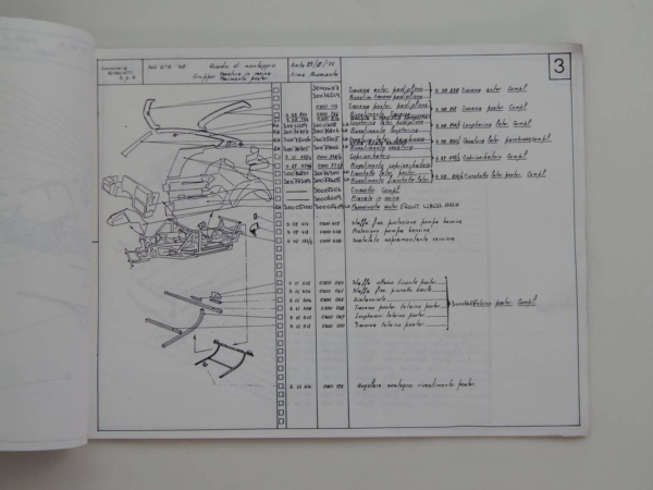 Ferrari 365 GTB/4 Daytona Scaglietti Body Parts Manual