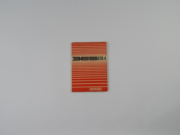Ferrari 365 GTB4 Daytona Owner’s Manual Handbook