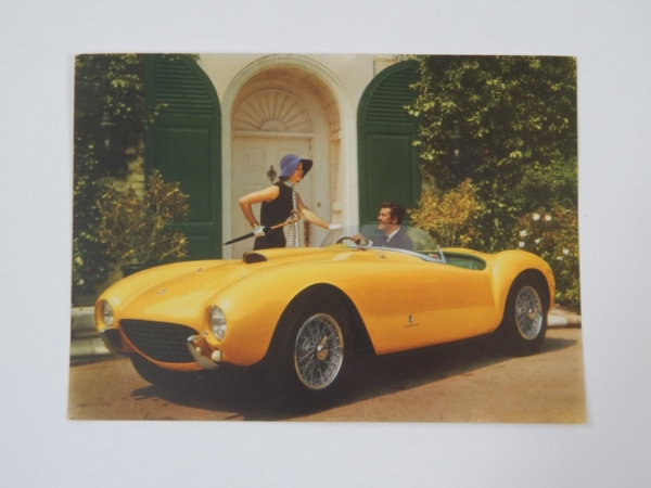 Ferrari 410 SA 375 MM Postcard Pamphlet Brochure