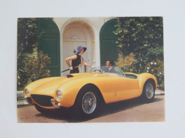 Ferrari 410 SA 375 MM Postcard Pamphlet Brochure