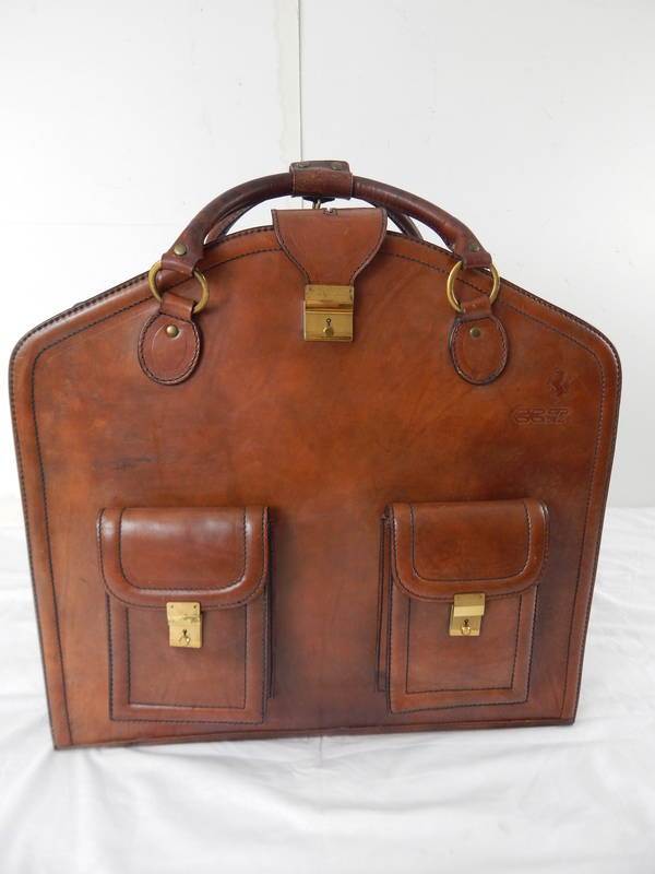 Complete Ferrari 512BB Schedoni Leather Luggage Set