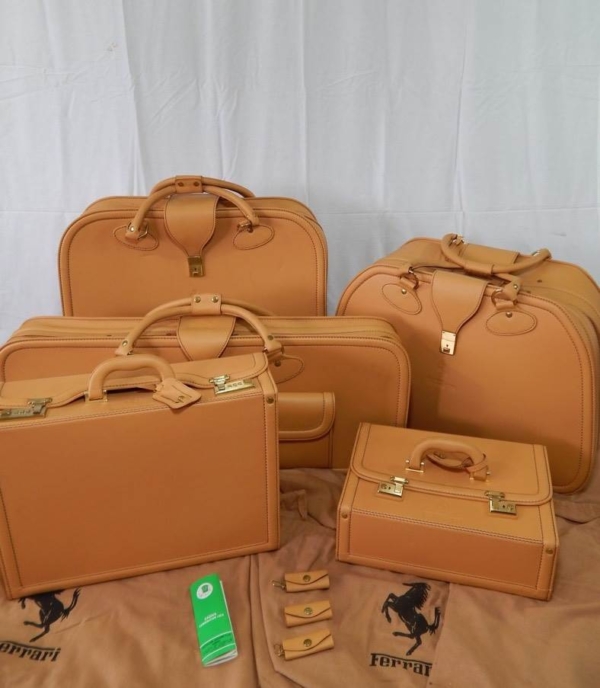 Ferrari 512TR Complete 5 Piece Schedoni Leather Luggage Set
