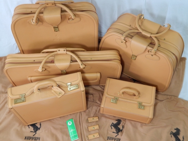 Ferrari 512TR Complete 5 Piece Schedoni Leather Luggage Set