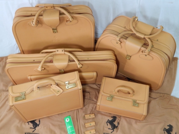 Ferrari 512TR Complete 5 Piece Schedoni Leather Luggage Set