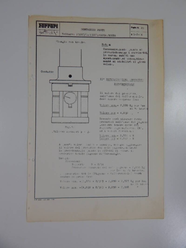 Ferrari Blueprint Sheets
