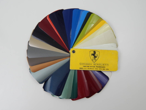 Ferrari Carrozzeria Scaglietti Paint Sample Swatch 1970s