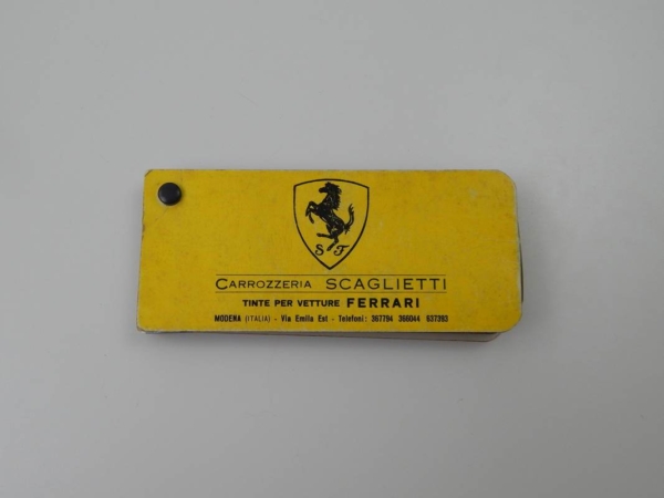 Ferrari Carrozzeria Scaglietti Paint Sample Swatch 1970s