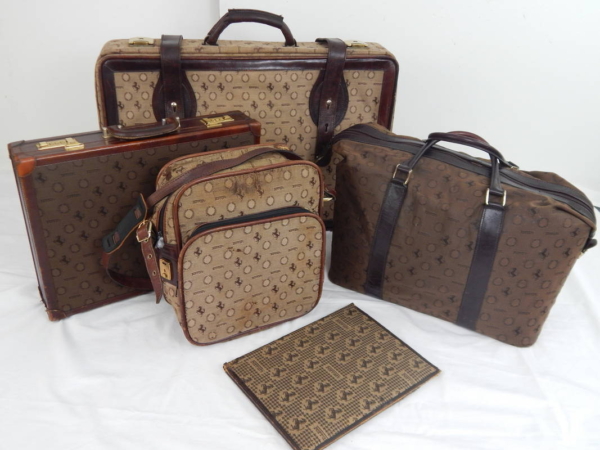 Ferrari Cavallino Print Complete Luggage Set 1970s 1980s